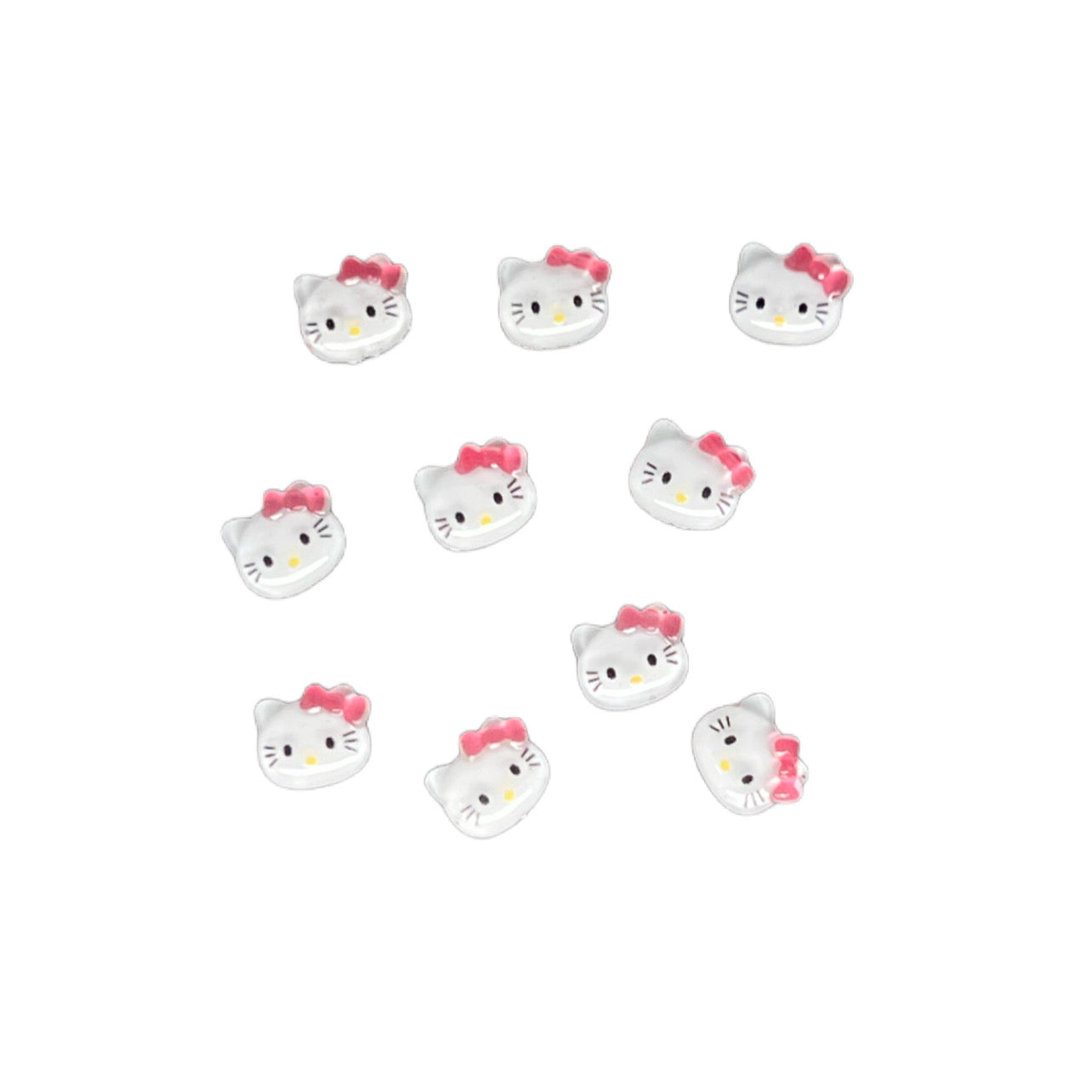 Love hello kitty charms 🤍 #fyp #nailtech #nailinspo #hellokittynails , nails with charms